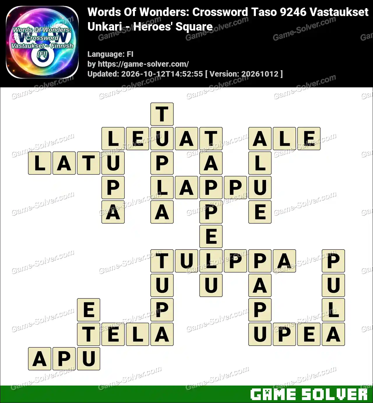 Words Of Wonders: Crossword Taso 9246 Vastaukset – Unkari – Heroes’ Square